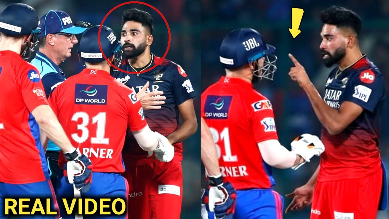 Mohammad Siraj Huge Fight With Philip Salt And Warner During DC vs RCB ...