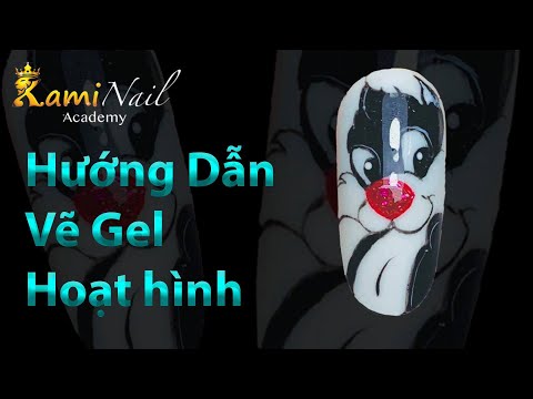 Video Kami Nail : Vẽ Gel hoạt hình kute - youtube