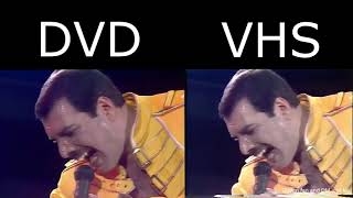 Queen Live At Wembley (DVD vs VHS/Lazerdisc