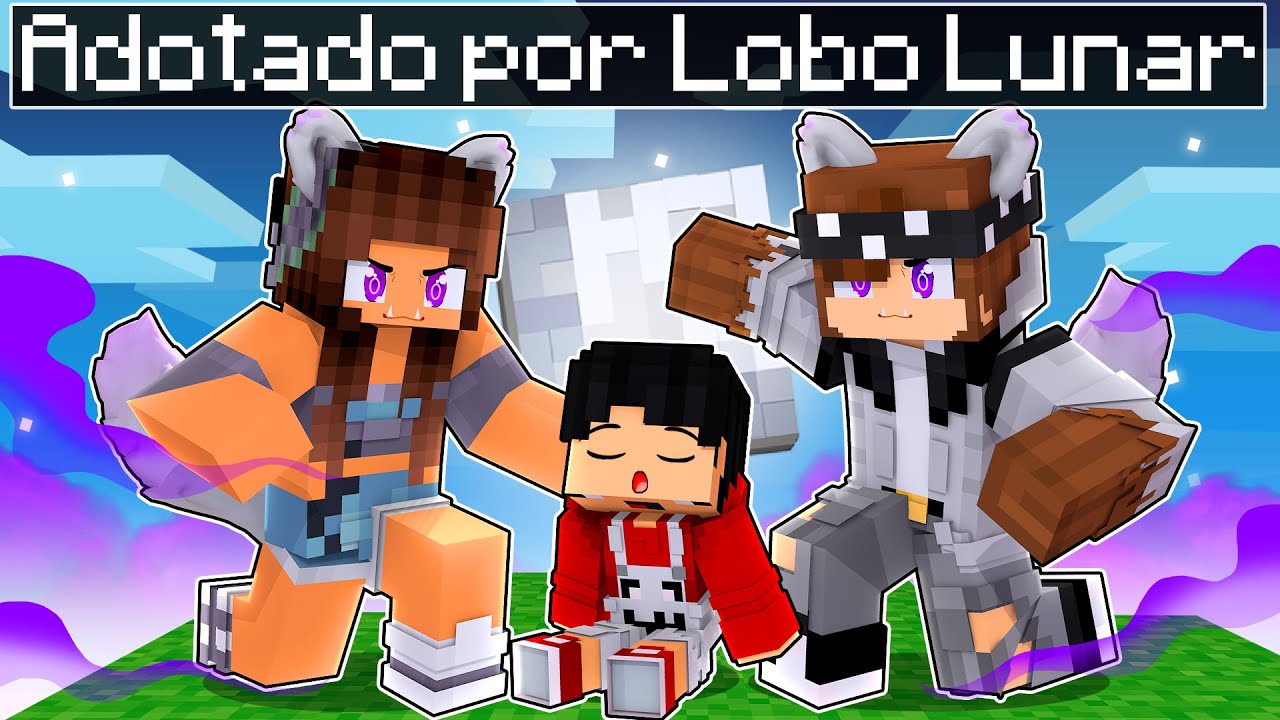 P3DRU foi ADOTADO pelos FAMÍLIA LOBO LUNAR no Minecraft