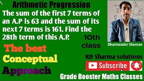 The sum of the first 7 terms of an A.P is 63 and the sum of its next 7 terms is 161. Find the 28th