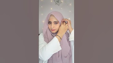 Full Coverage Hijab Style with Earrings for all face shapes #hijabstyle #wedding #hijabtutorial