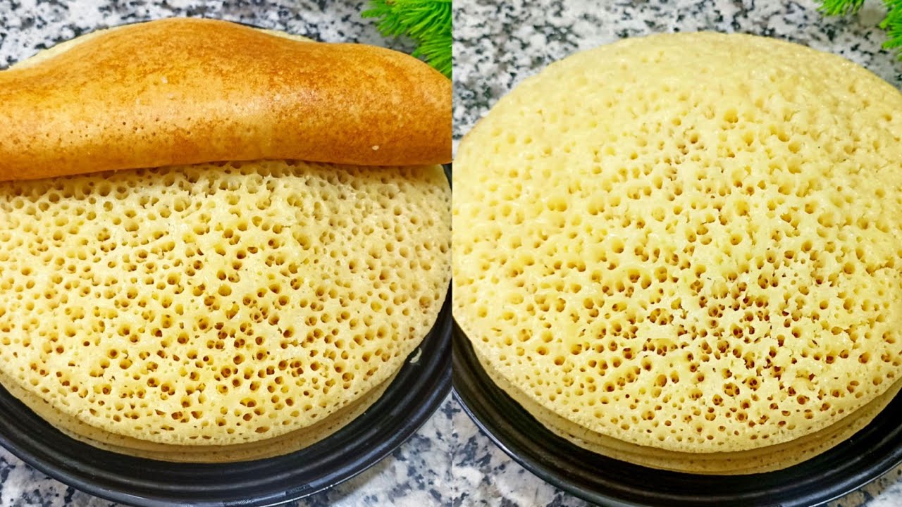 اسهل بغريـــــر في خمس دقائق⁉️ بدون اختمار سريع في التحضير مضمون وناجح/ بغرير الشهدة👌