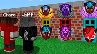 Não Escolha a Porta Errada da Nova Naruto Jedy com Deus Universal da Akatsuki VS Bijuus no Minecraft