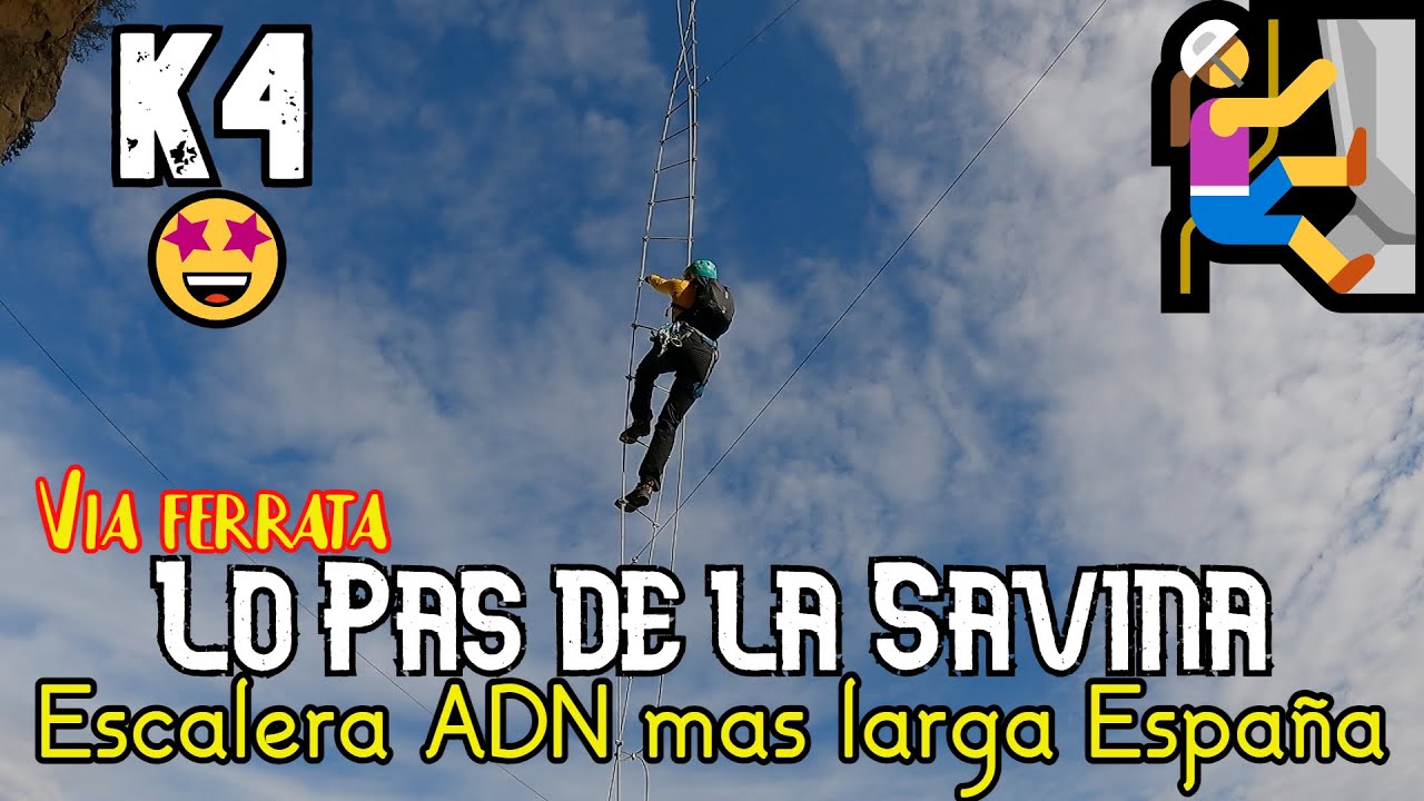 🧗Vía Ferrata Lo Pas de la Savina (K4 / K6+)💀 Explicada paso a paso