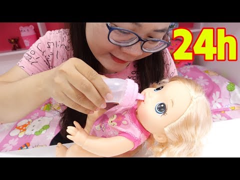 Thử Thách 24h Chăm Sóc Búp Bê Với Bột Cháo Ăn Dặm Fruto