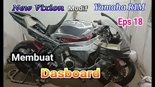 Membuat dasboard Yamaha R1M dari fiberglass