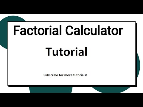 Factorial Calculator Tutorial using Java - YouTube