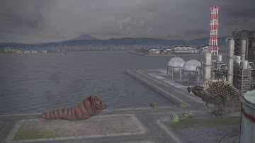 GODZILLA PS4 gameplay King Of Kaiju mode mothra (larva) part 1