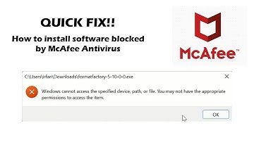 How to install software blocked by McAfee antivirus | Technology Made Easy | Irfan Nasir