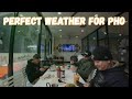 Eating Pho with Friends on a cold day