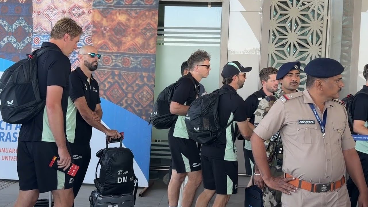 New Zealand Cricket Team Arrived in Indore 