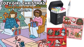 Cozy Christmas Coloring Books Flip Through Satisfying ASMR