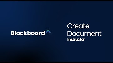 Create Document - Blackboard