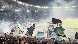 BRIVIDI S.S. LAZIO!!! Inno VOLA UN AQUILA NEL CIELO!! Curva Nord Tribuna Tevere Stadio Olimpico 1900