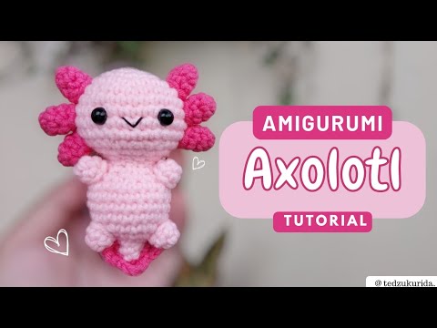 Amigurumi Axolotl Tutorial [easy pattern] #amigurumitutorial 
