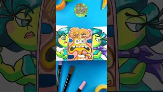OMG 😱 Anxiety inside Disgust in Cool Paper Craft Drawing by Inside Out 2 ✨#papercraft #drawing #diy