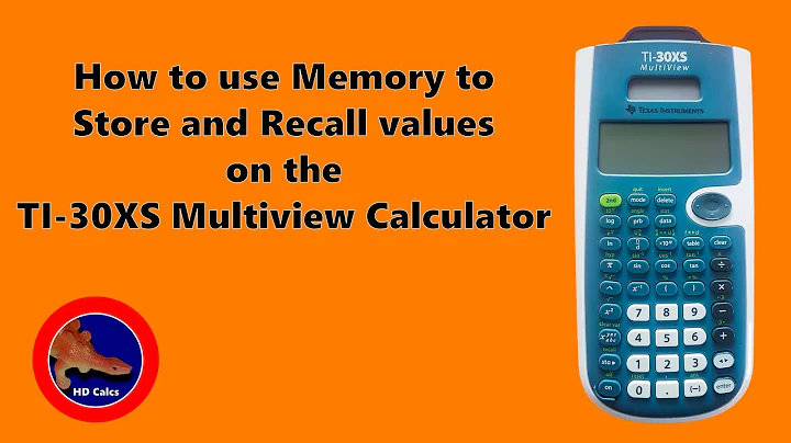 How to use the Memory to Store and Recall values on the TI-30XS Multiview Calculator