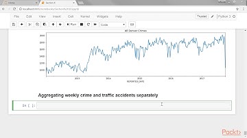 Data Visualization Recipes in Python: Agg Weekly Crime & Traffic Accident Separate| packtpub.com
