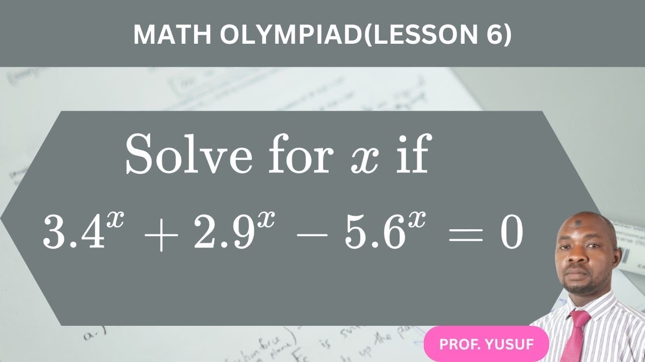 MATH OLYMPIAD 📍 LESSON 6 📍 Problem Solving #Exponential Equations - YouTube