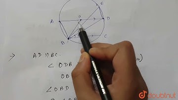 In the figure given below, AD is a diameter. O is the centre of the circle. AD is parallel to BC...