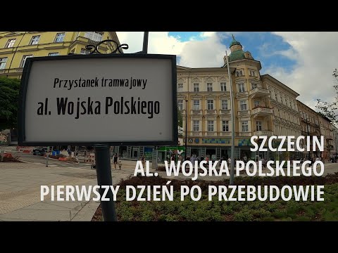 [Szczecin] al. Wojska Polskiego - otwarcie dla ruchu pieszego - pierwszy dzień po przebudowie