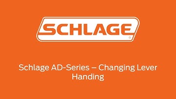 Schlage AD-Series (AD-200, AD-300, AD-400) - Change Handing of Levers