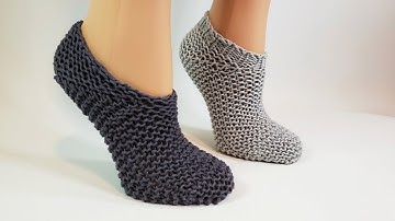 Knit Squishy Slipper Socks Knitting Pattern Tutorial