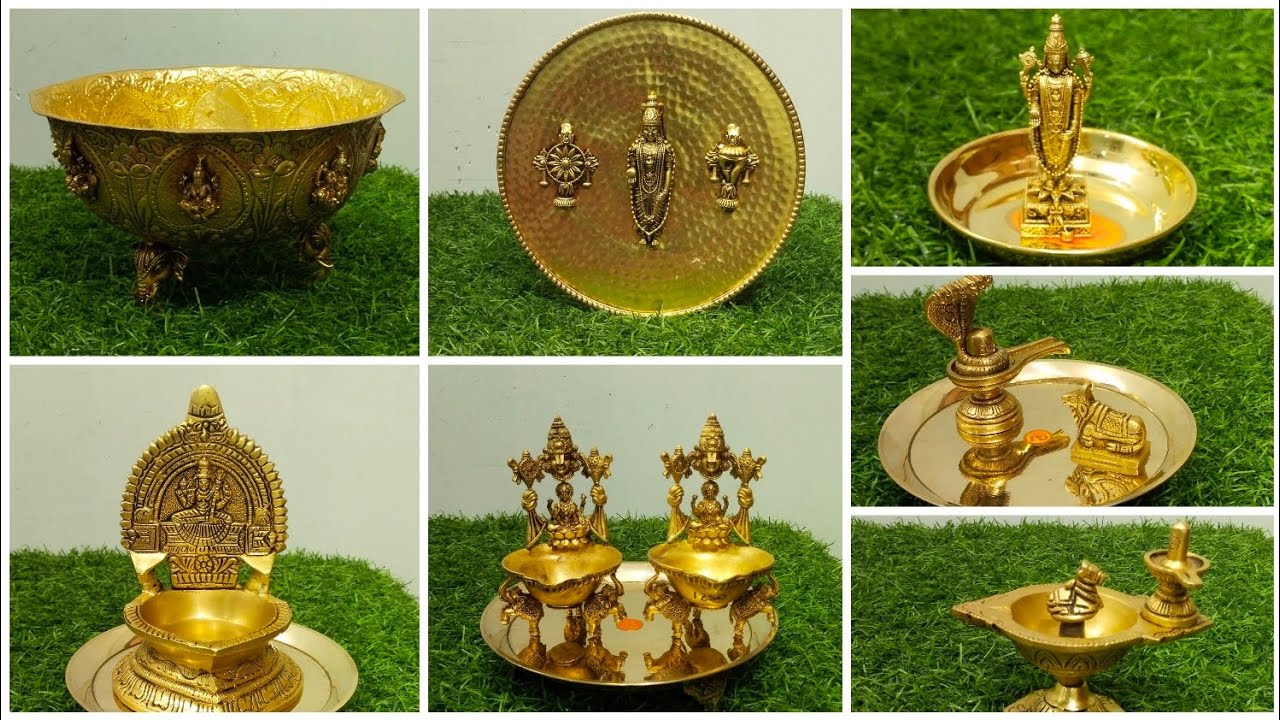  #మాఘమాసం &#మహాశివరాత్రి#స్పెషల్ కలెక్షన్స్#ఇత్తడిలో #లక్ష్మీబాలాజీ దీపాలు#శివలింగాలు#brass#trending