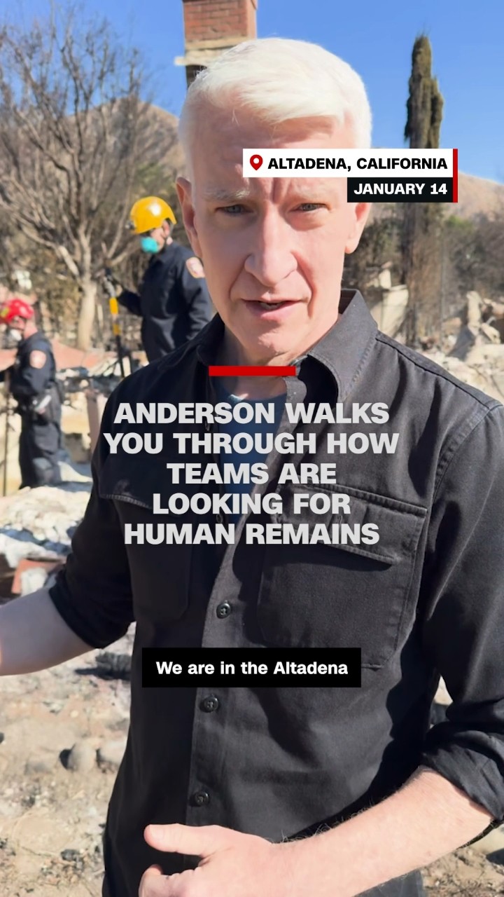 Anderson Cooper shows how teams are searching for possible human remains after California wildfires