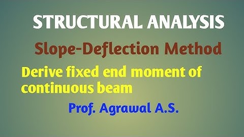 Lect-56#Analysis of continuous beam by Slope Deflection Method