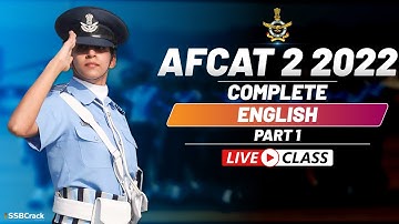 AFCAT 2 2022 Most Important Questions | Complete English | Part 1