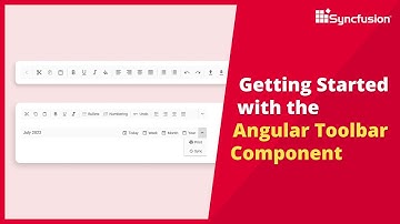 Getting Started with the Angular Toolbar Component