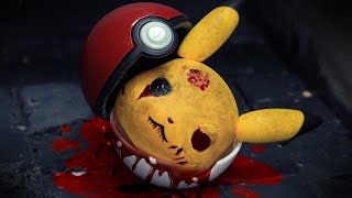 Pokemon Halloween Zombie Attack Pikachu Stop Motion