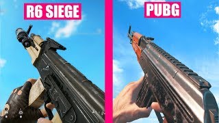 Rainbow Six Siege vs PlayerUnknown's Battlegrounds Weapons Comparison