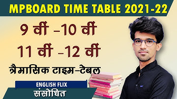 mpboard 9th 10th 11th 12th quarterly examination time table 2021 | त्रैमासिक परीक्षा टाइम टेबल 2021
