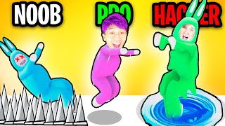 Lankybox Playing Super Bunny Man? Funny Moments