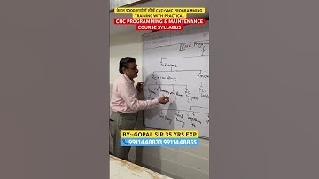 CNC PROGRAMMING & MAINTENANCE COURSE SYLLABUS EXPLAINED BY GOPAL SIR #cnc #maintenance #shorts