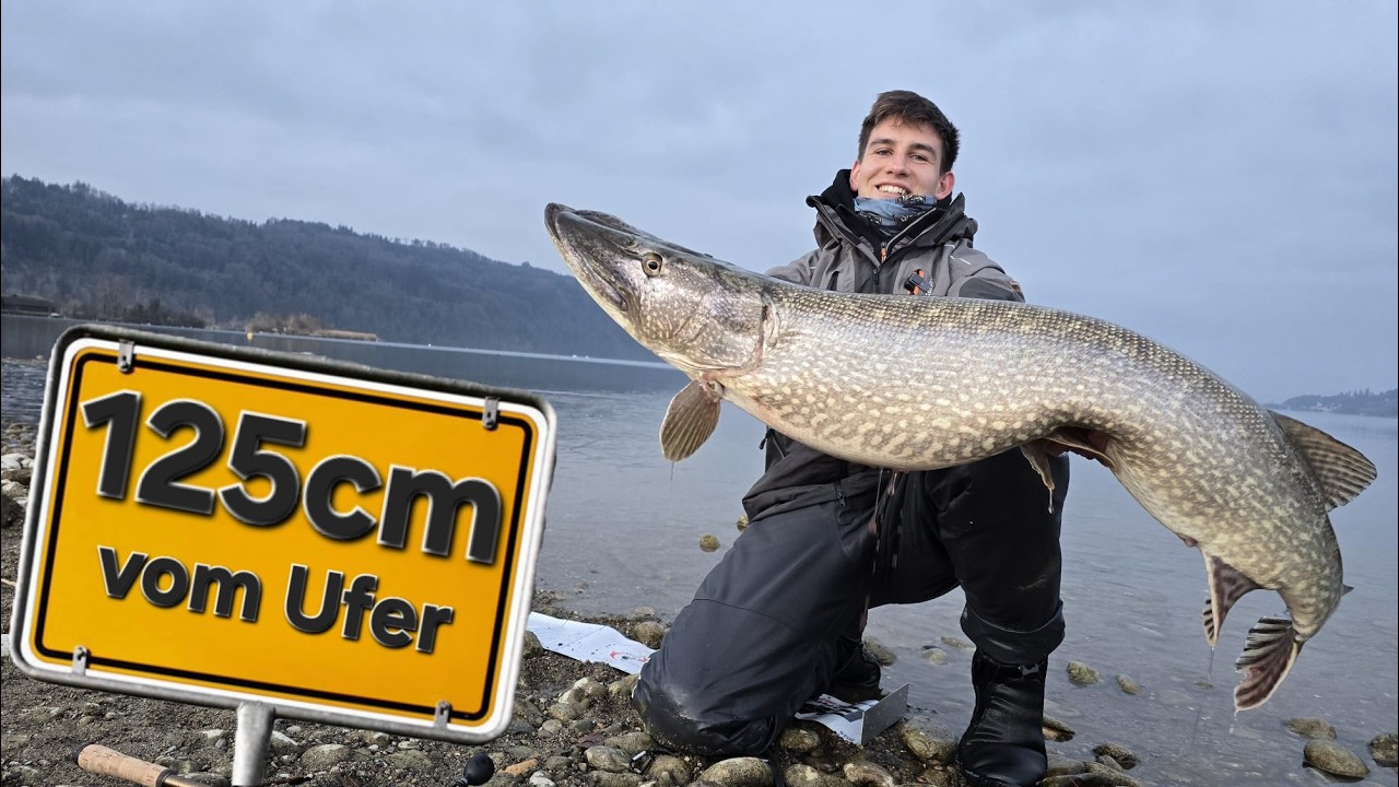 Ich fange den größten Hecht meines Lebens vom Ufer! Hechtangeln am Zürichsee