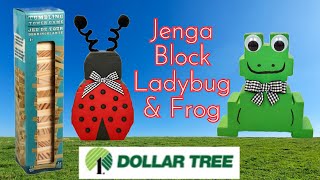 Jenga Block Ladybug  and Frog