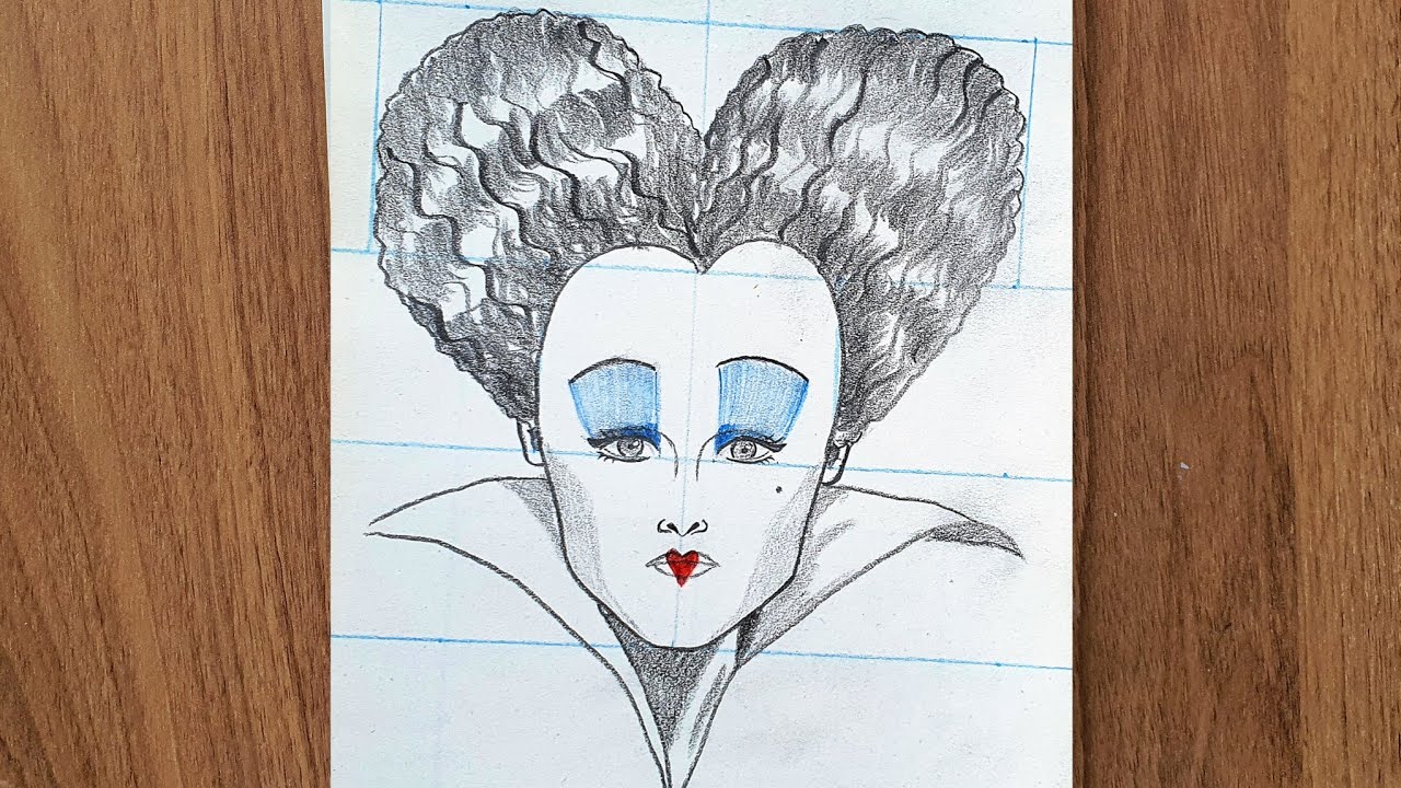 How to Draw Queen of Hearts | Alice in Wonderland Character Drawing Tutorial 