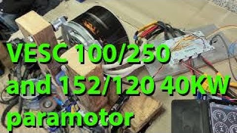 Testing 154/120 40kw brushless motor with vesc 100/250 (short version)