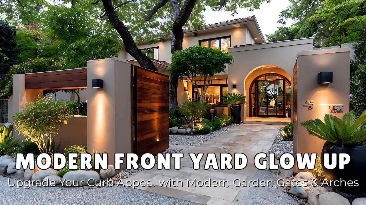 💚 Transform Your Small Front Yard: Modern Entryway Ideas with Stunning Garden Gates & Arches