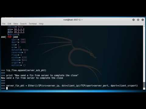 Create complete tcp flow of packets using scapy - part5