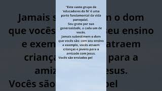 MENSAGEM DO PAPA LEÃO XIV PARA CATEQUISTAS #PAPALEÃOXIV #PENSAMENTODOPAPA #catequistas MENSAGEM DO PAPA LEÃO XIV PARA CATEQUISTAS #PAPALEÃOXIV #PENSAMENTODOPAPA #catequistas