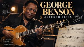 3 George Benson Altered Licks Jazz Guitar Lesson + Tab