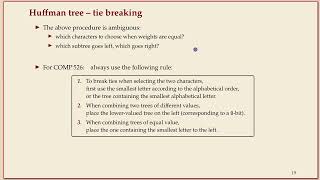 COMP526 (Spring 2022) 7-3 §7.3 Huffman codes