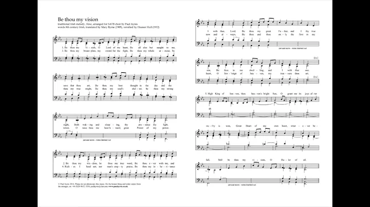 Be thou my vision (Slane) Ayres harmonisation