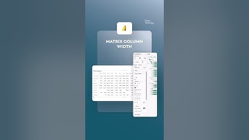 The same column WIDTH in a matrix 🙌🏼