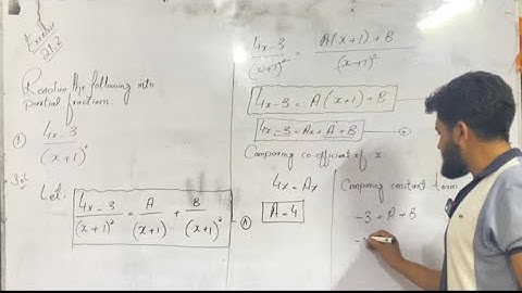 Q1 | Exercise 21.2 | Maths Class 10th| Chapter 21 | Partial Fraction | PAH academy 